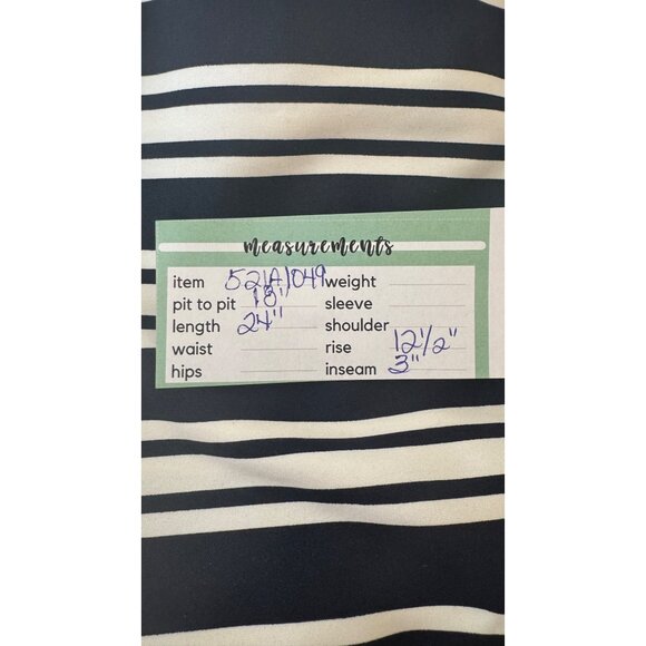 2/$30 ZARA Trafaluc Medium Strapless Navy & White Striped Romper Dress Shorts - Picture 13 of 15